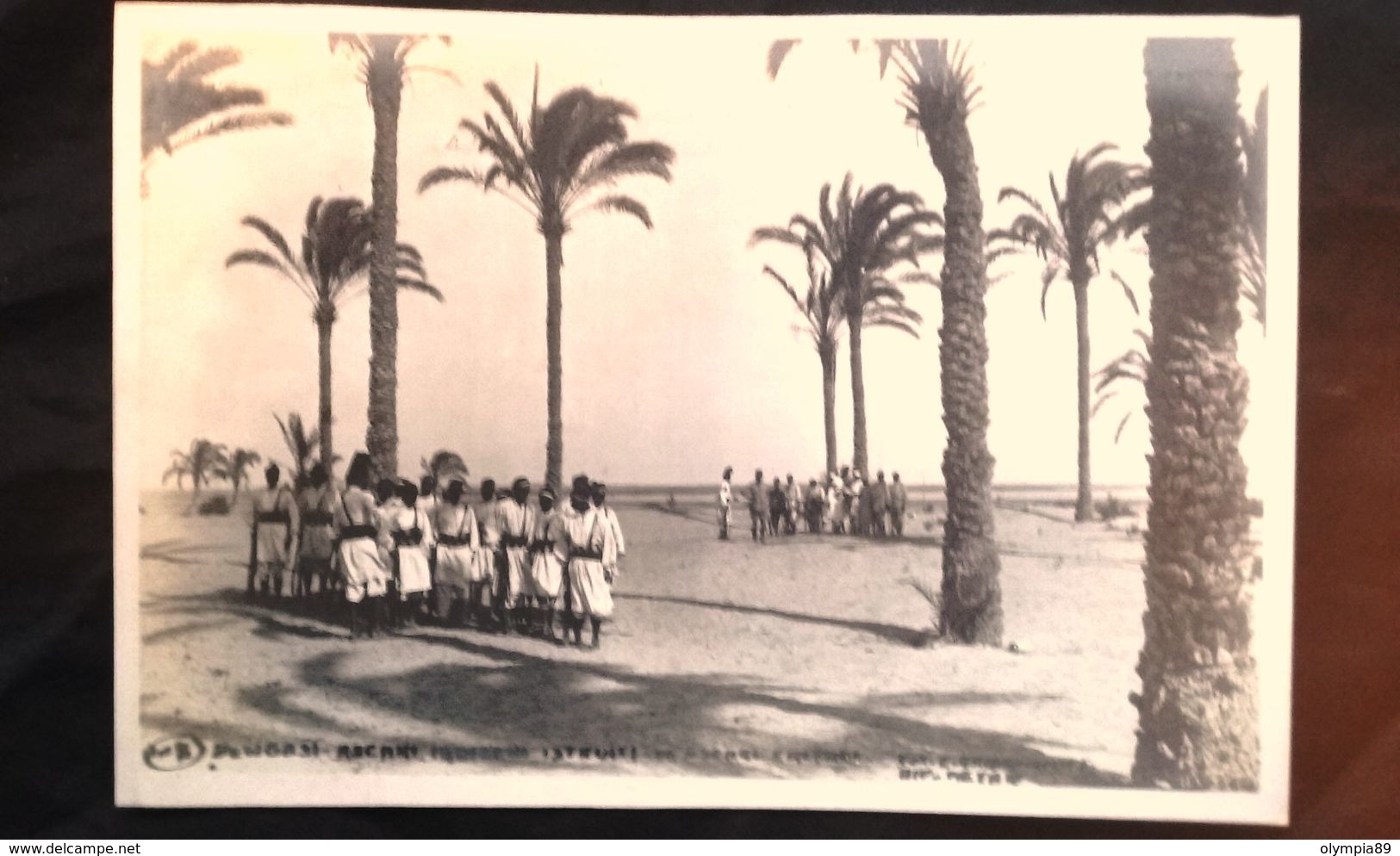 LIBIA - LIBYE - BENGASI - 1911-1913 -DOLDATS LYBIENS- Phot : E CHIARAMONTE - OASIS LYBIEN - Guerra, Militari