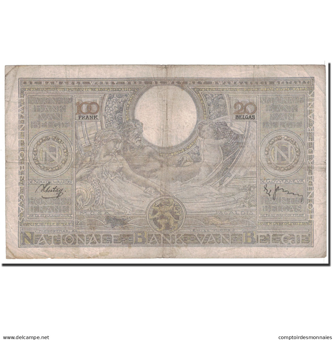 Billet, Belgique, 100 Francs-20 Belgas, 1938, 1938-04-28, KM:107, TB - 100 Francs & 100 Francs-20 Belgas
