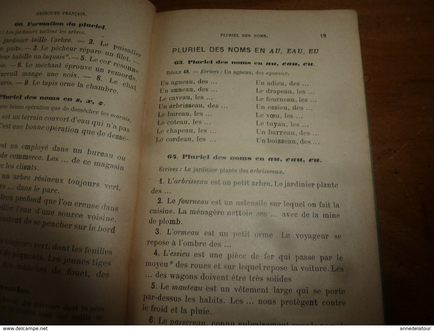 1904 Exercices français pour 7 à 9 ans  --> Bien PENSER,PARLER et ÉCRIRE  le français est une clé de la réussite