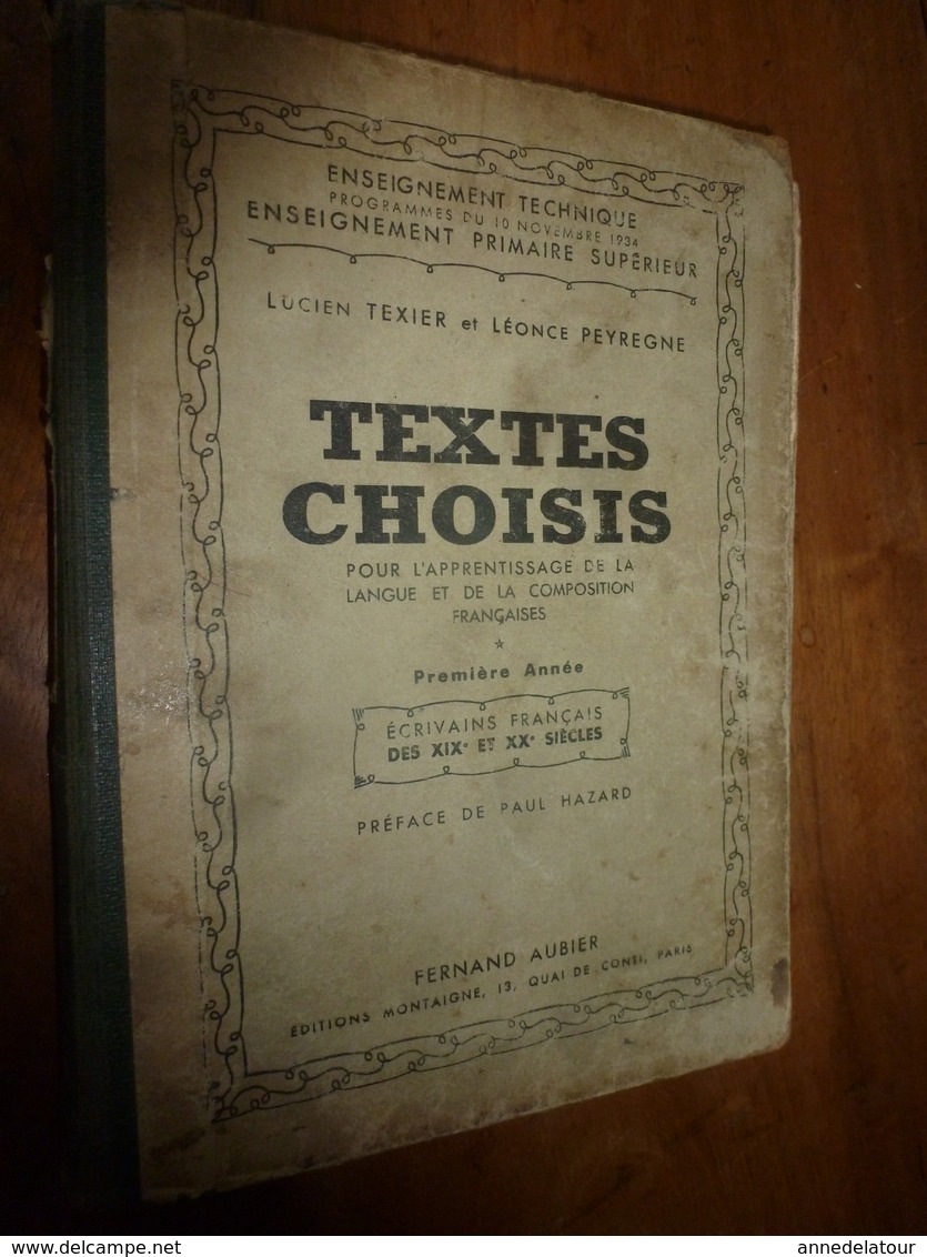 1939 Textes Choisis  (pour 12 à 18 Ans Et Plus)--> Bien PENSER,PARLER Et ÉCRIRE  Le Français Est Une Clé De La Réussite - 12-18 Ans