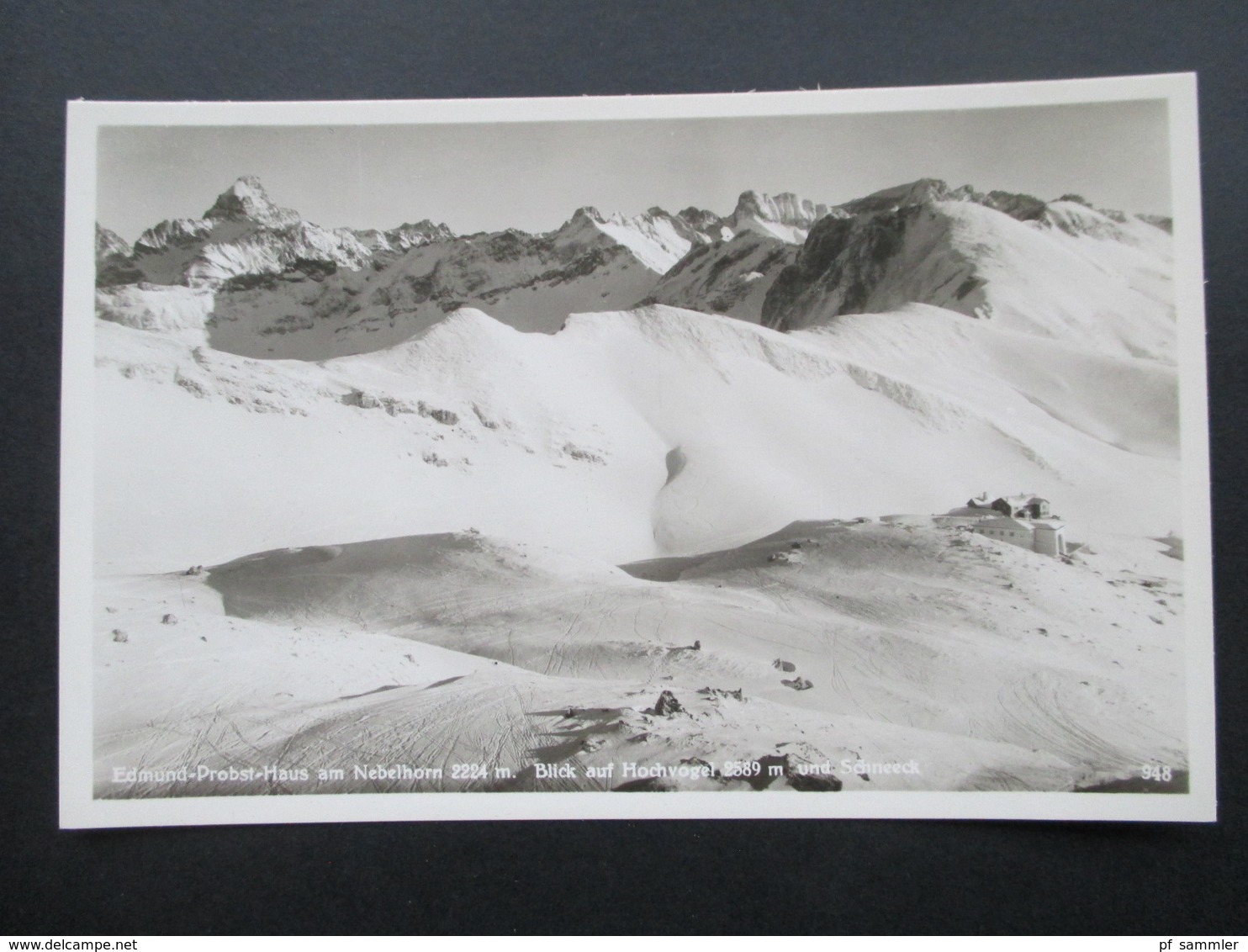 Österreich Echtfoto  Ca. 1920er Jahre Edmund Probst Haus Am Nebelhorn 2224m. Blick Auf Hochvogel 2589m Und Schneeck - Climbing
