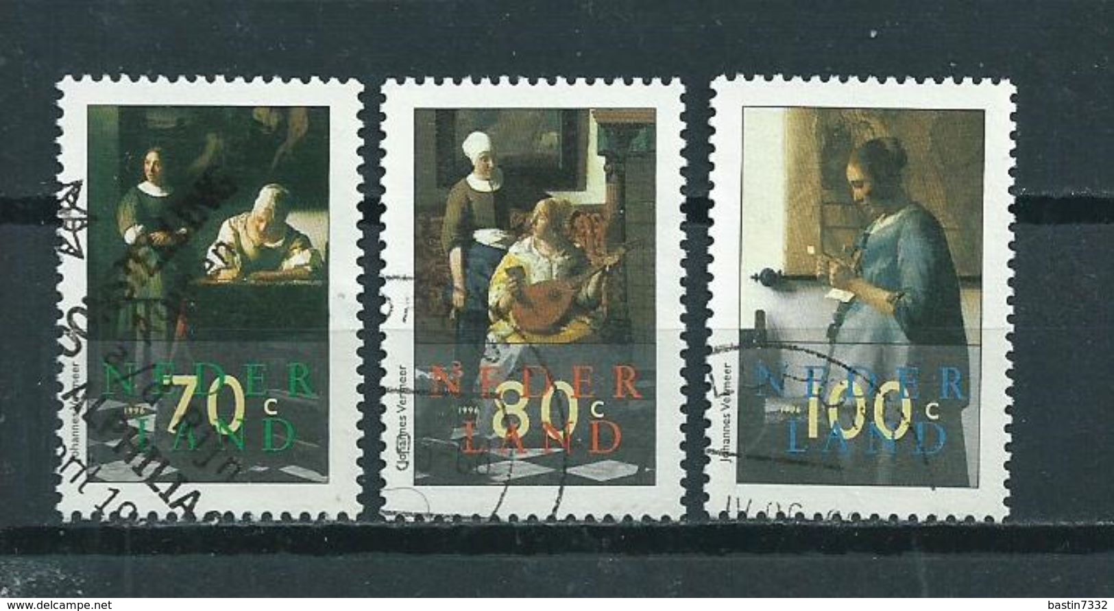 1996 Netherlands Complete Set J.Vermeer Art Used/gebruikt/oblitere - Gebruikt