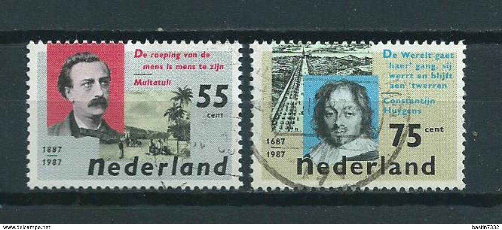 1987 Netherlands Complete Set Authors Used/gebruikt/oblitere - Gebruikt