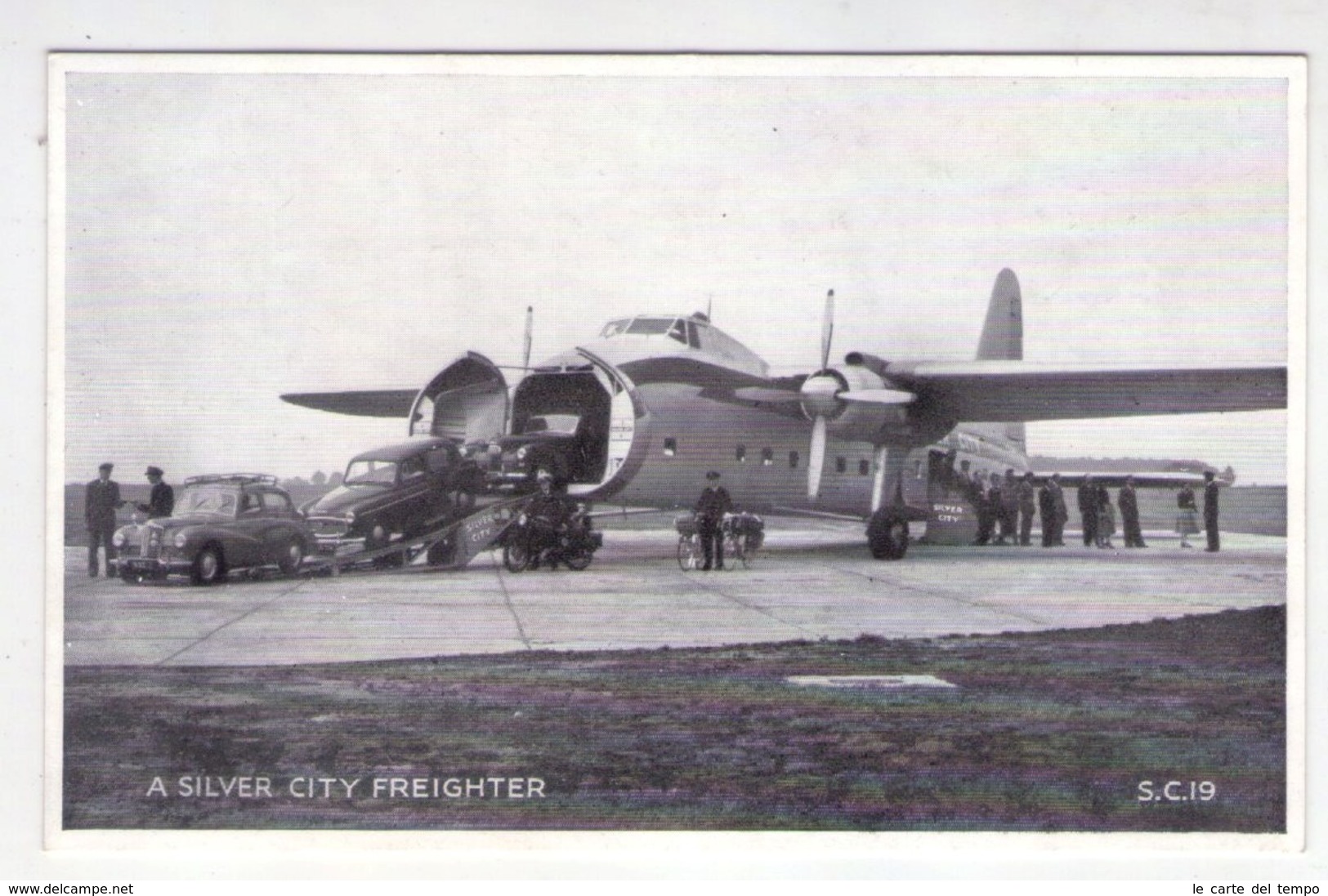 Cartolina "A Silver City Freighter - The Silver City Air Ferry". - Altri & Non Classificati