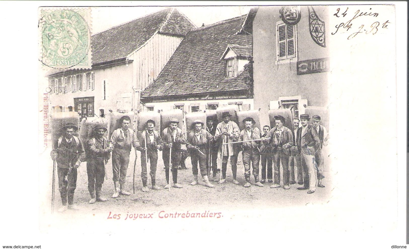 D 88     CARTE TOP..  LES JOYEUX CONTREBANDIERS  HOTEL DU BALLON - Autres & Non Classés