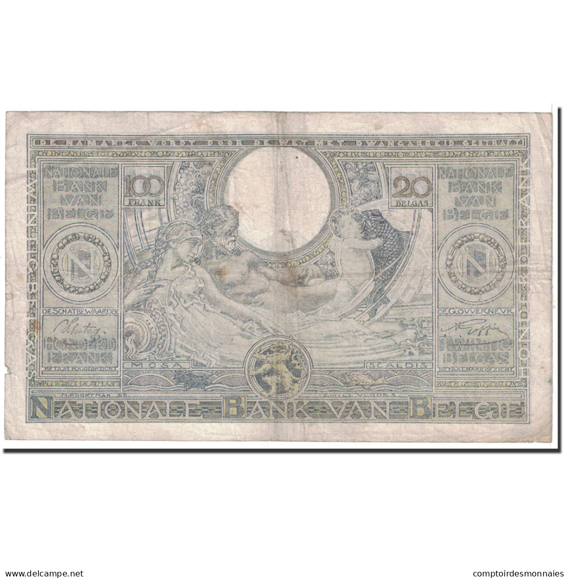 Billet, Belgique, 100 Francs-20 Belgas, 1941, 1941-09-27, KM:107, TB - 100 Francos & 100 Francos-20 Belgas
