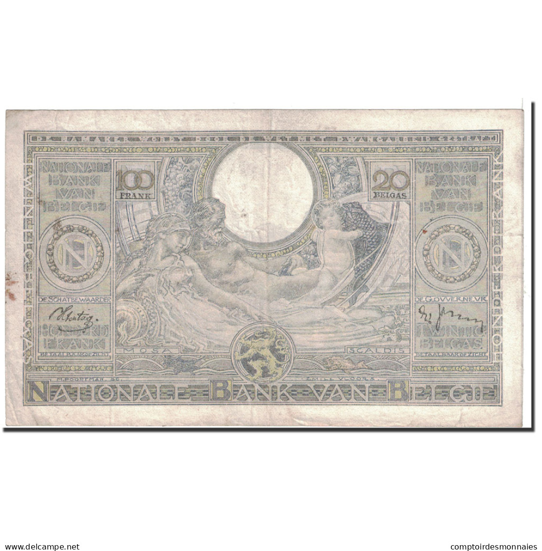 Billet, Belgique, 100 Francs-20 Belgas, 1939, 1939-04-13, KM:107, TB - 100 Francos & 100 Francos-20 Belgas