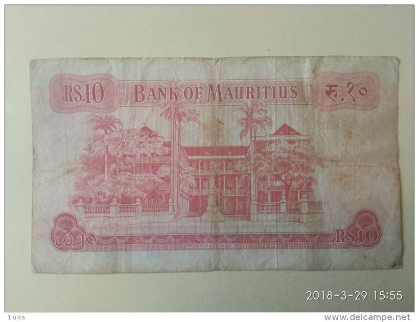 10 Rupie 1967 - Mauritius