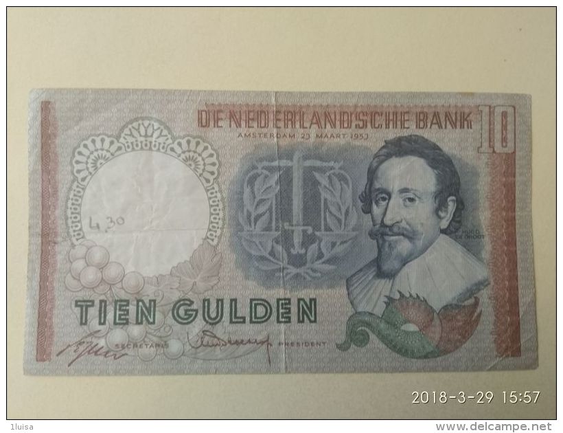 10 Gulden 1953 - [3] Emisiones ''''Ministerie Van Oorlog''''''