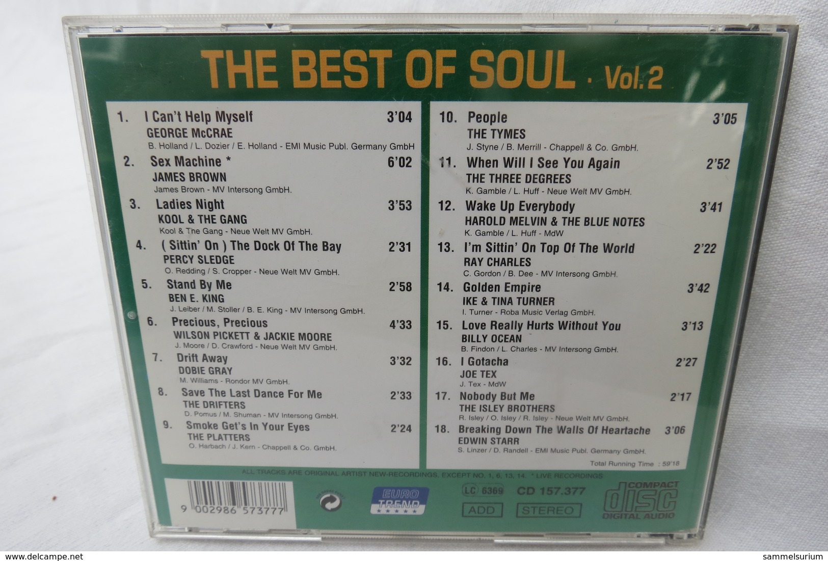 CD "The Best Of Soul" Div.Interpreten, Vol. 2 - Soul - R&B