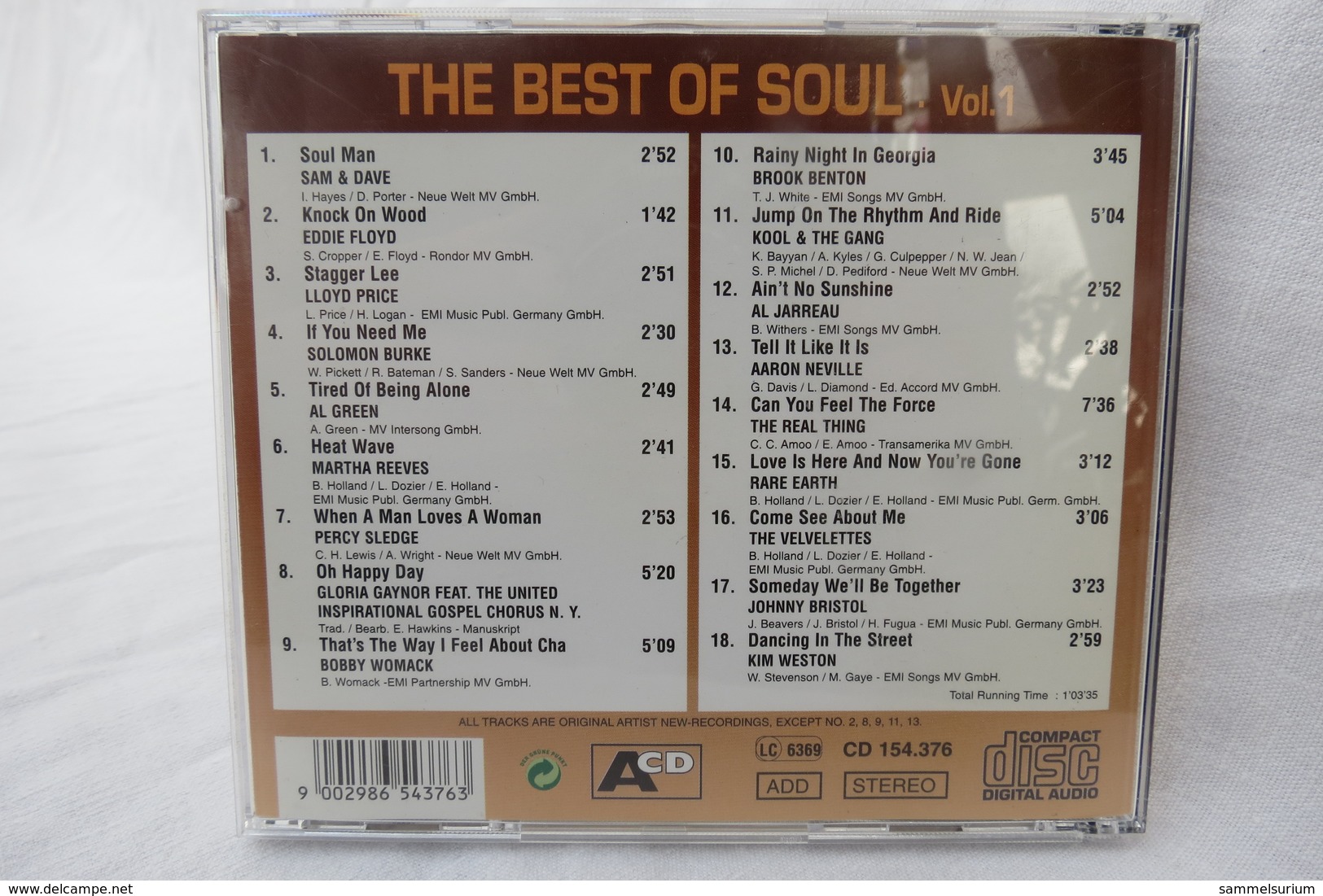 CD "The Best Of Soul" Div.Interpreten, Vol. 1 - Soul - R&B