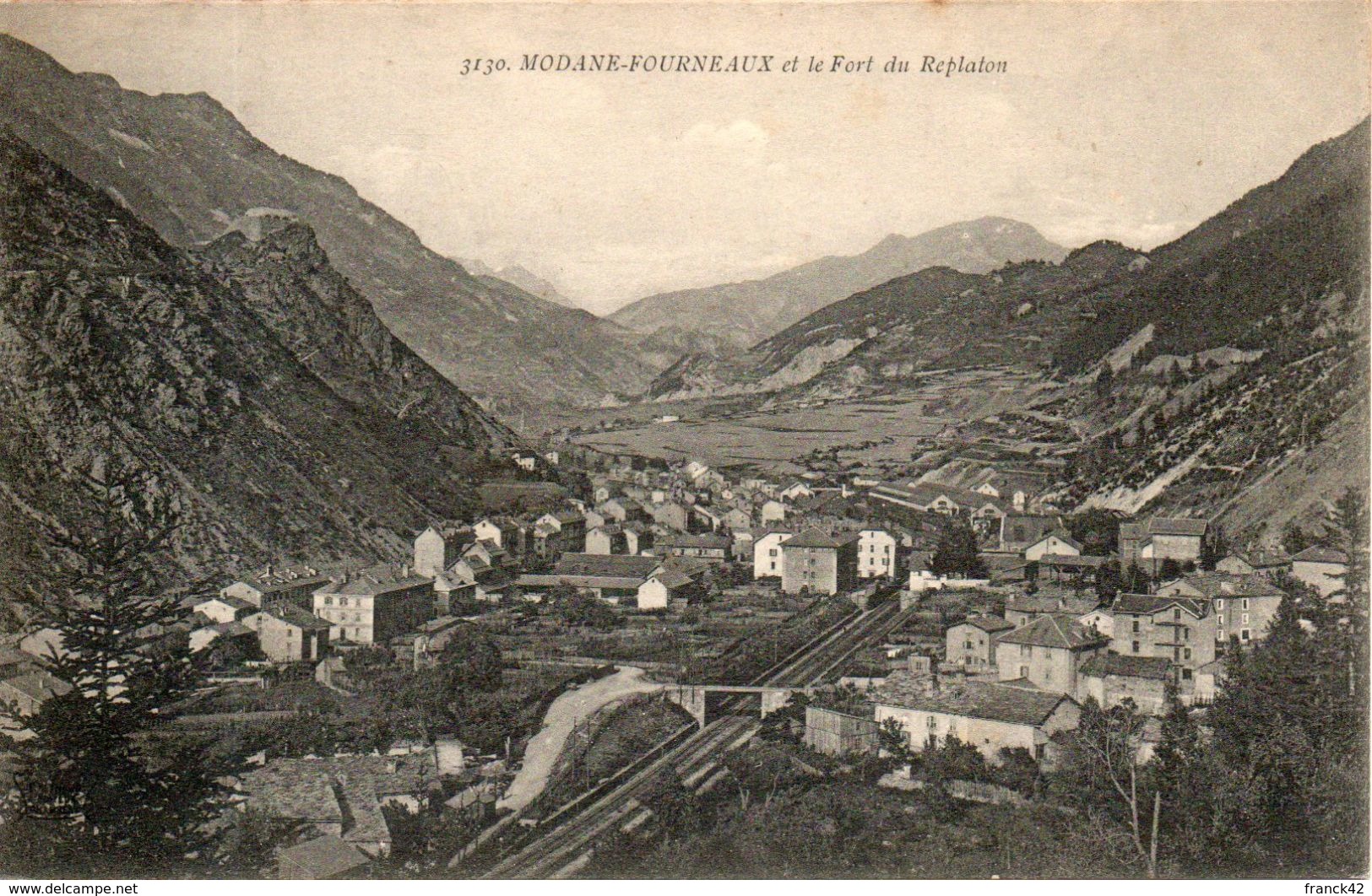 73. Modane-fourneaux Et Le Fort Du Replaton. Cachet FM Le Commissaire Mil Gare De Modane - Modane