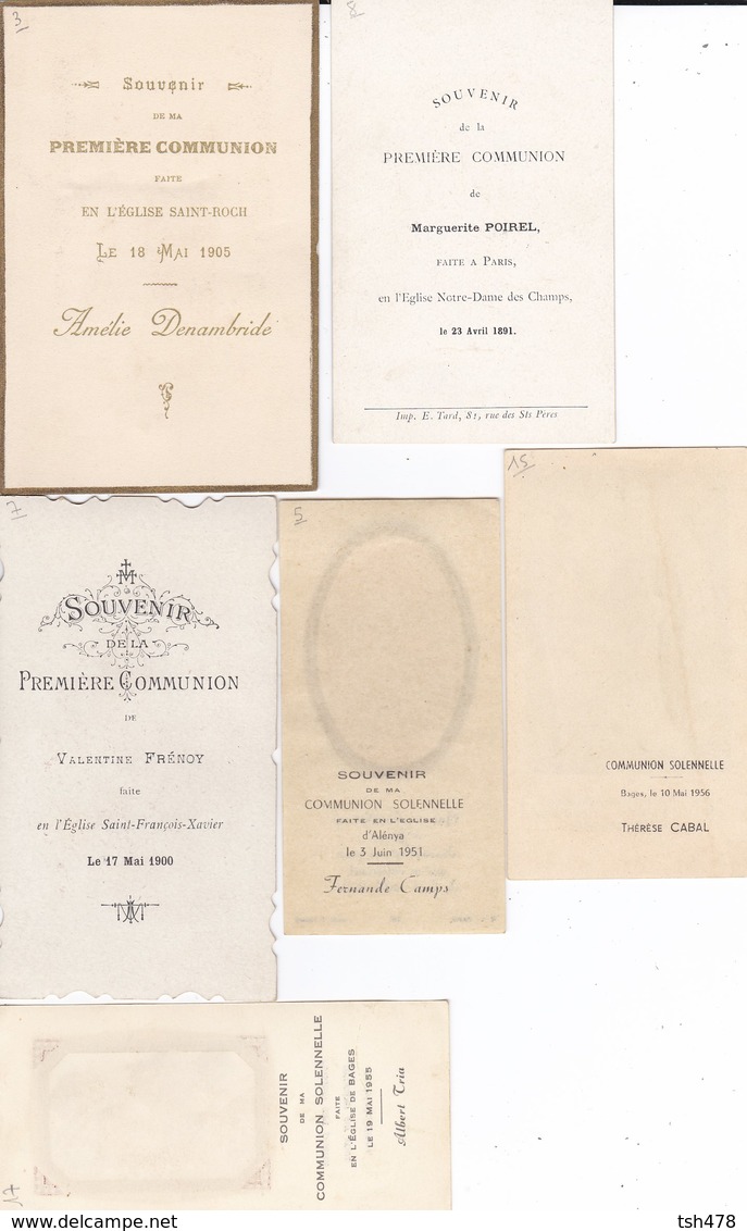 13--images Pieuses ( Première Communion, Communion Solennelle )--voir 4 Scans - Images Religieuses