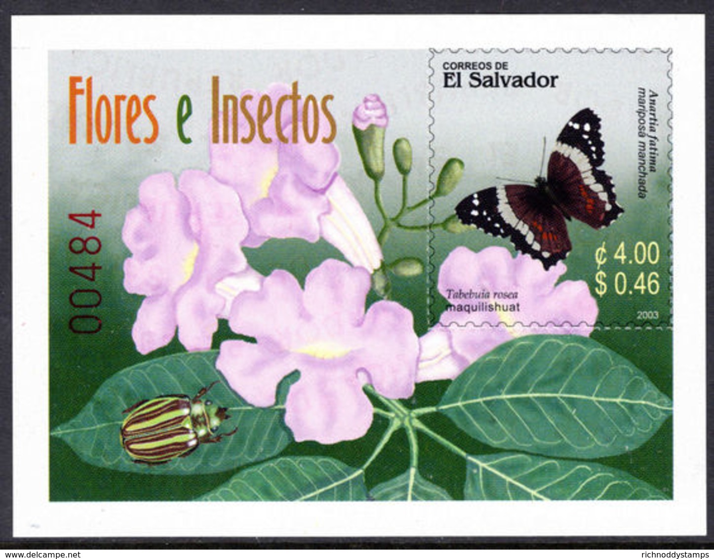 El Salvador 2003 Flora And Fauna Souvenir Sheet Unmounted Mint. - El Salvador