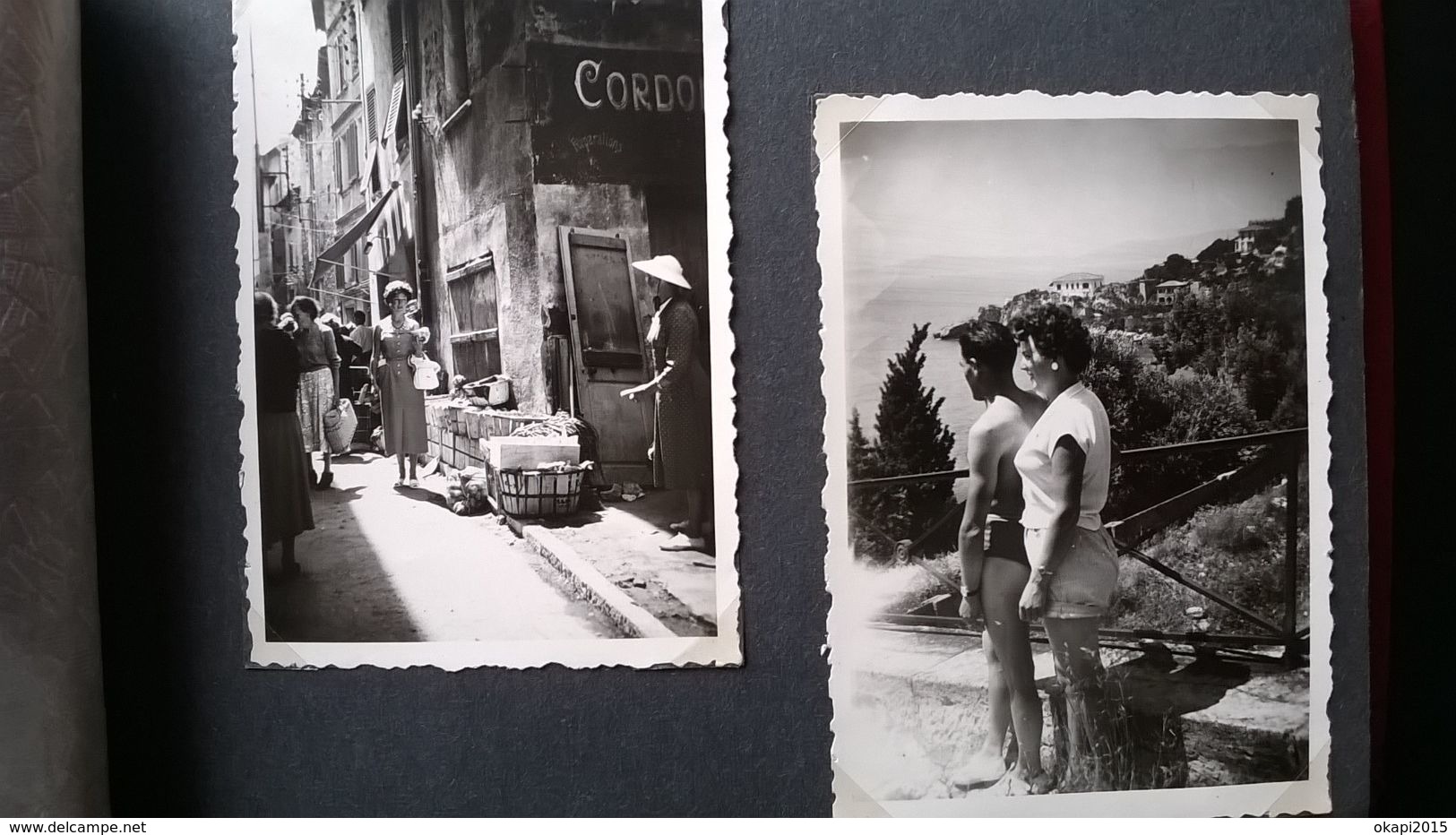 23 PHOTOS DE VOYAGE D UN COUPLE CÔTE D AZUR NICE CANNES MENTON MONACO  lieux communs Années 1950