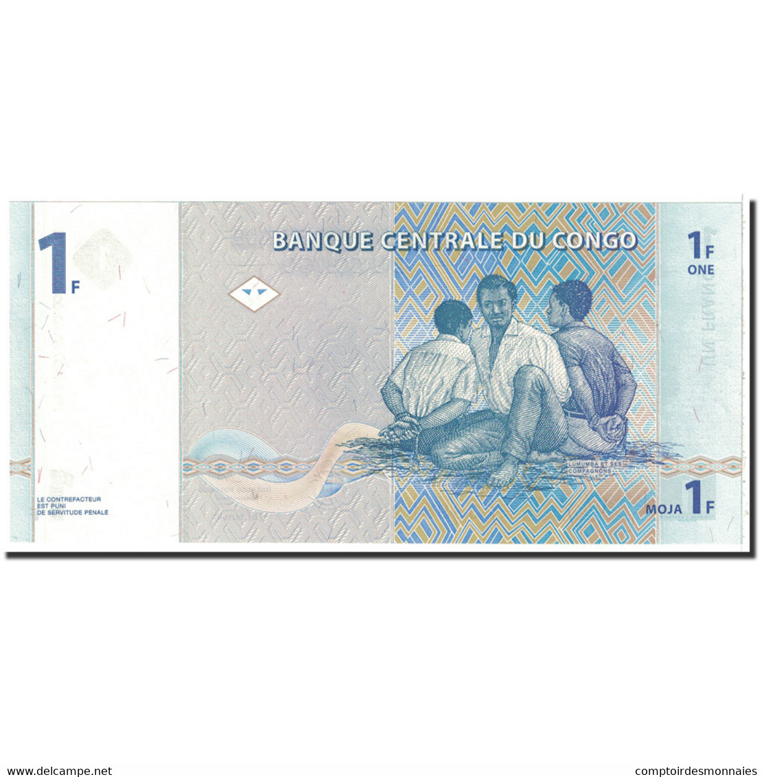 Billet, Congo Democratic Republic, 1 Franc, 1997, 1997-11-01, KM:85a, NEUF - République Démocratique Du Congo & Zaïre
