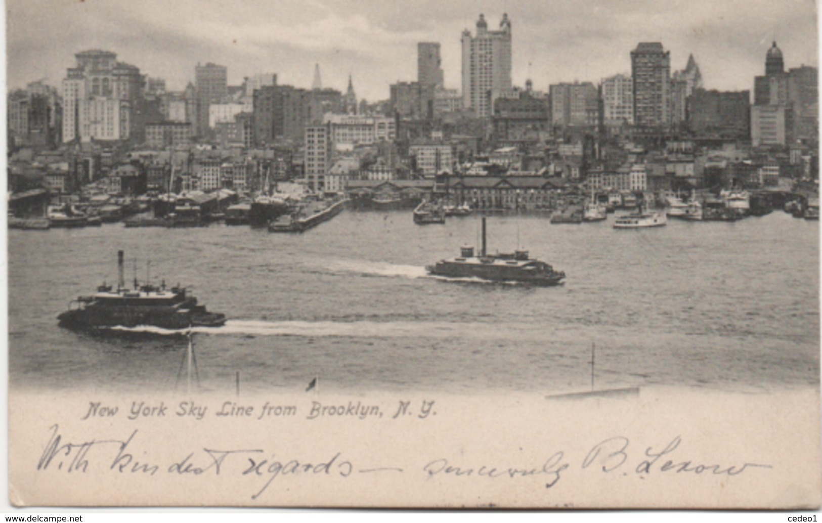 NEW YORK  SKY LINE FROM BROKLING  EN 1905 - Brooklyn