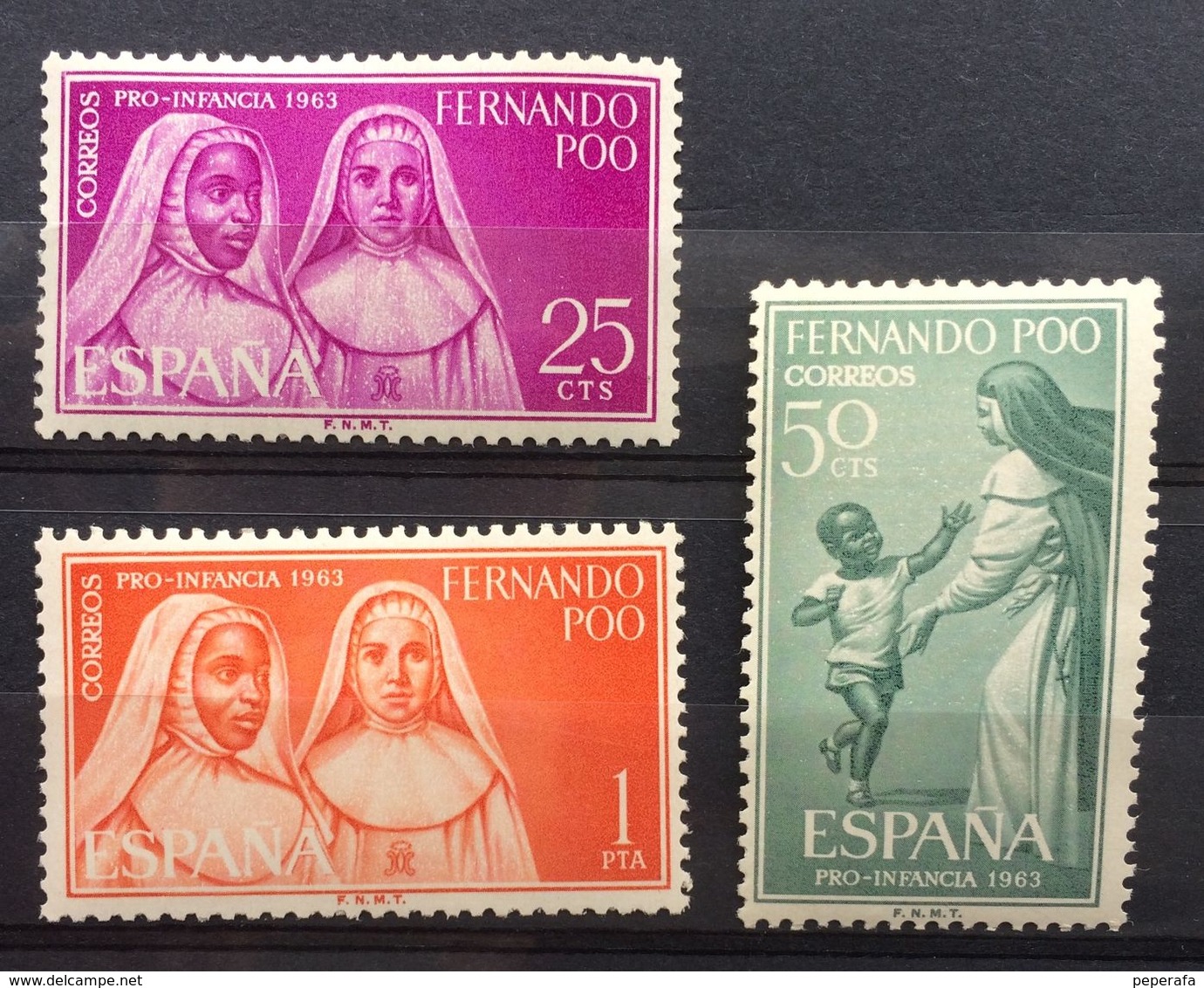 Spain, Spagne, España, Fernando Poo, 1963, Pro Infancia, MINT ** - Fernando Poo