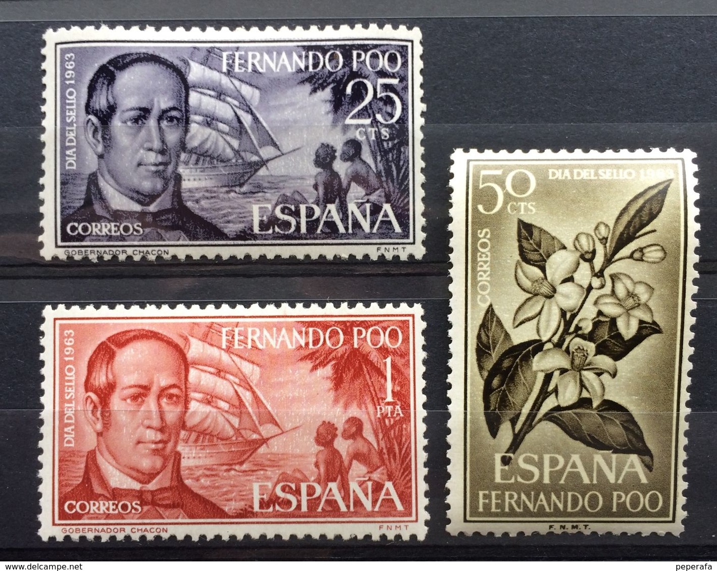 Spain, Spagne, España, Fernando Poo, 6 Marzo 1963, Día Del Sello, MINT ** - Fernando Po