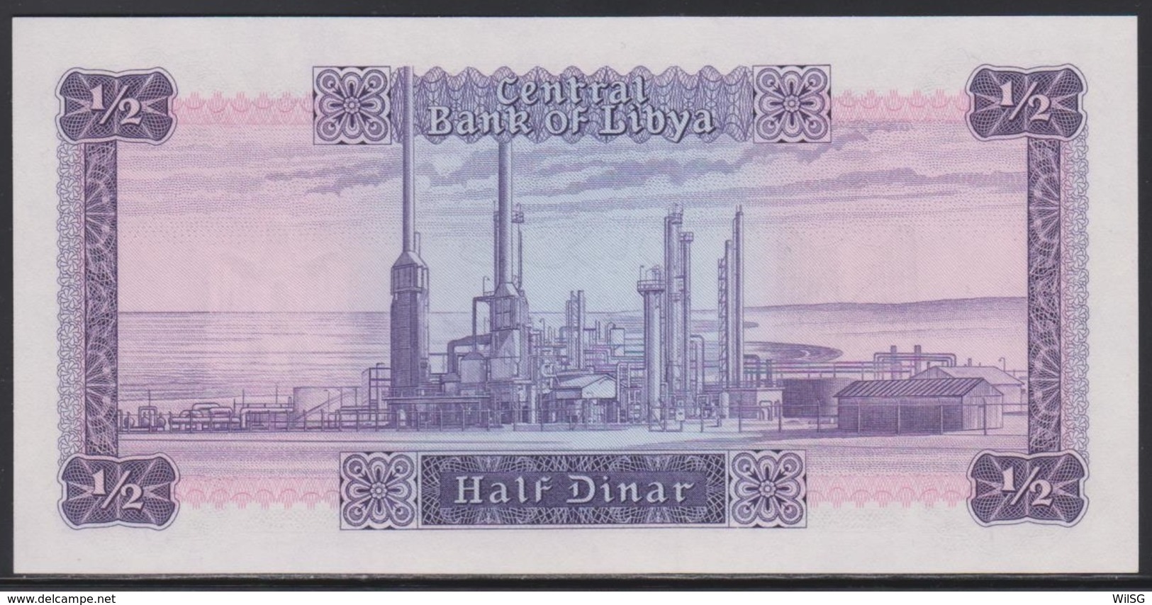 Libya 1/2 Dinar (ND 1972) UNC - Libye