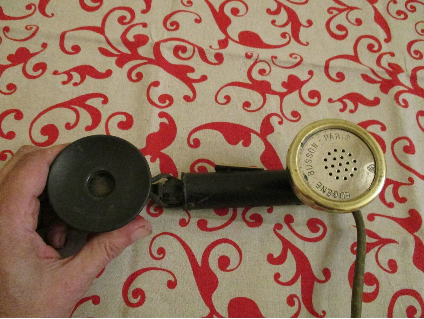 Combiné Téléphonique Ancien -  Dans Son Jus - Eugène Busson Paris   - Bt1 -  R/v - Téléphonie