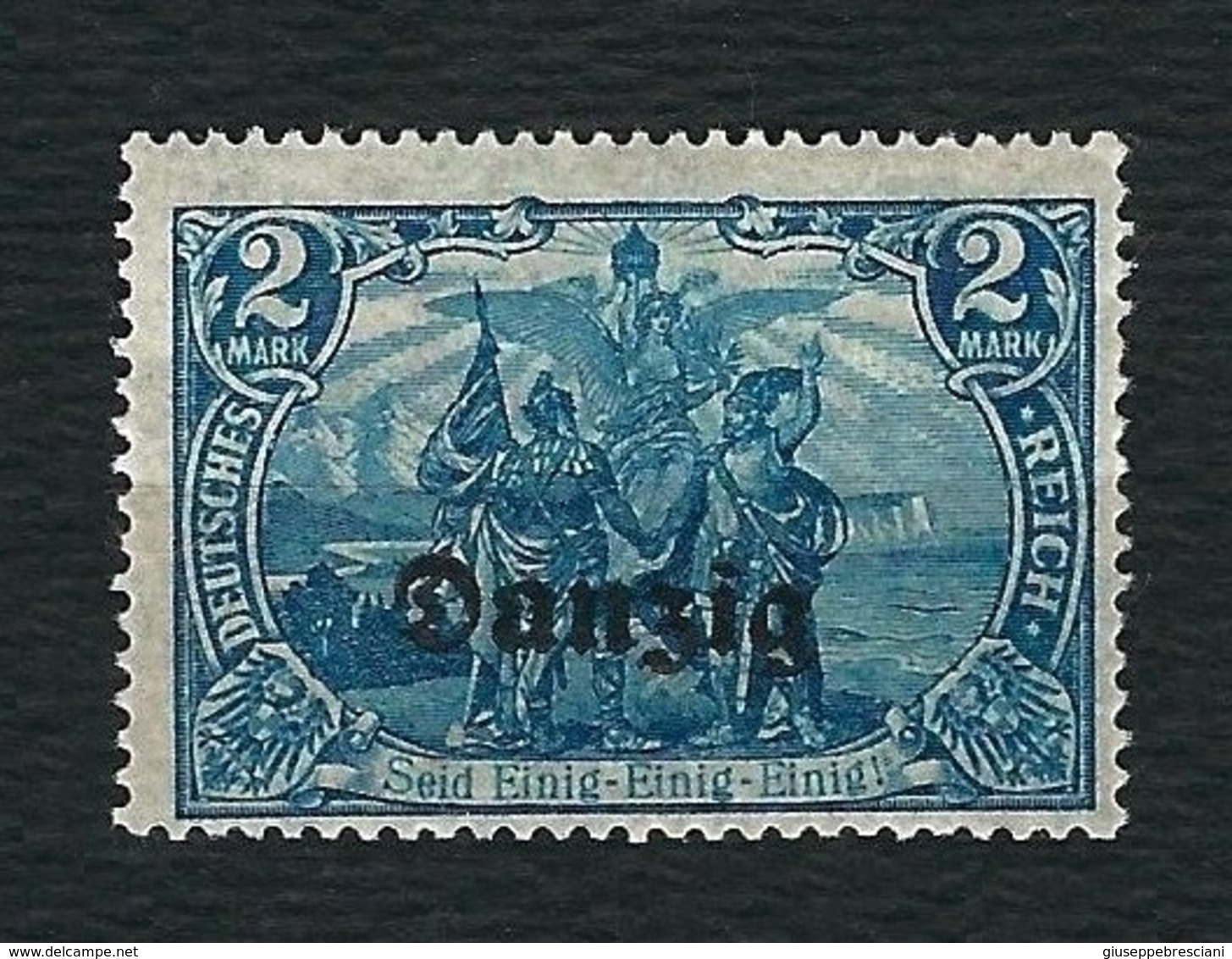 DANZIG 1920 - Francobolli Di Germania Soprastampati "DANZIG"- 2 M. Azzurro - MH - Michel DA 11 - Altri & Non Classificati