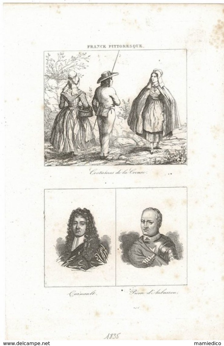 1835 La CREUSE & La CORREZE " La France Pittoresque" 14 Documents Illustrés Anciens. Voir Le Détail Sur Les Scans - Estampes & Gravures