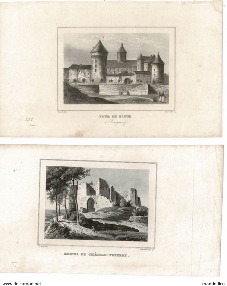 1835 La CREUSE & la CORREZE " La France Pittoresque" 14 documents illustrés anciens. Voir le détail sur les scans