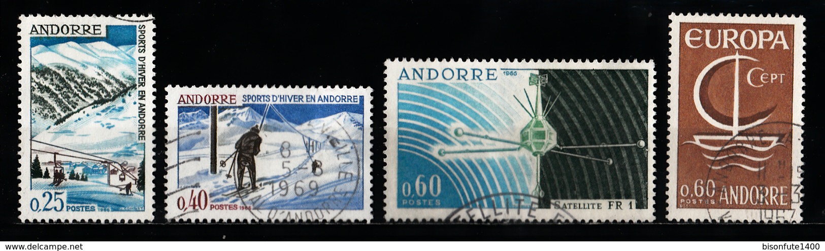 Andorre Français 1966 : Timbres Yvert & Tellier N° 175 - 176 - 177 Et 178. - Used Stamps