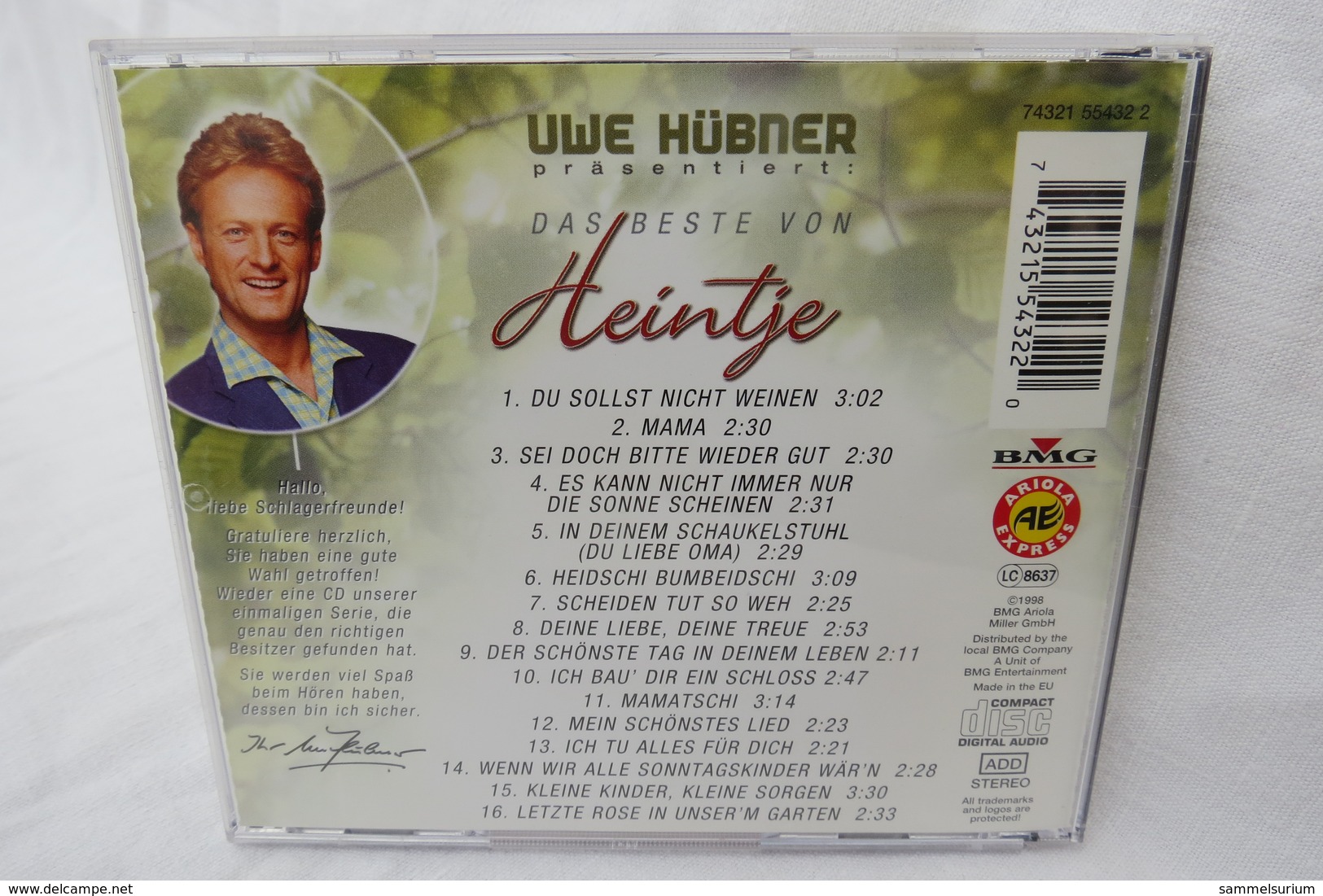 CD "Heintje" Das Beste Von Heintje Präsentiert Von Uwe Hübner - Sonstige - Deutsche Musik