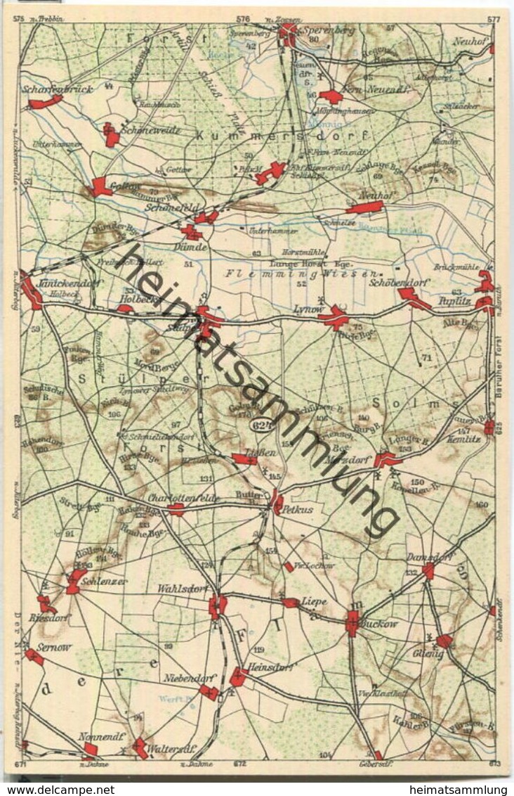 Wona-Landkarten-Ansichtskarte 624 - Sperenberg - Verlag Wona Königswartha - Sperenberg