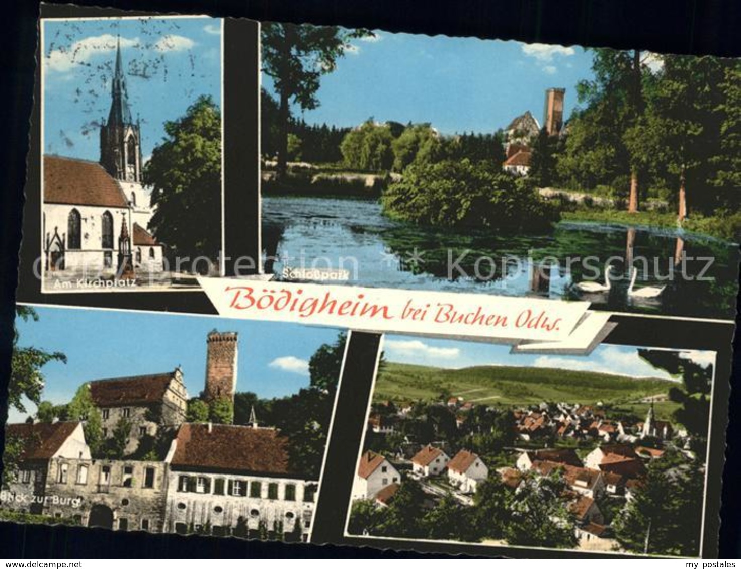 41579617 Boedigheim Kirche Schlosspark Burg Panorama Buchen (Odenwald) - Buchen