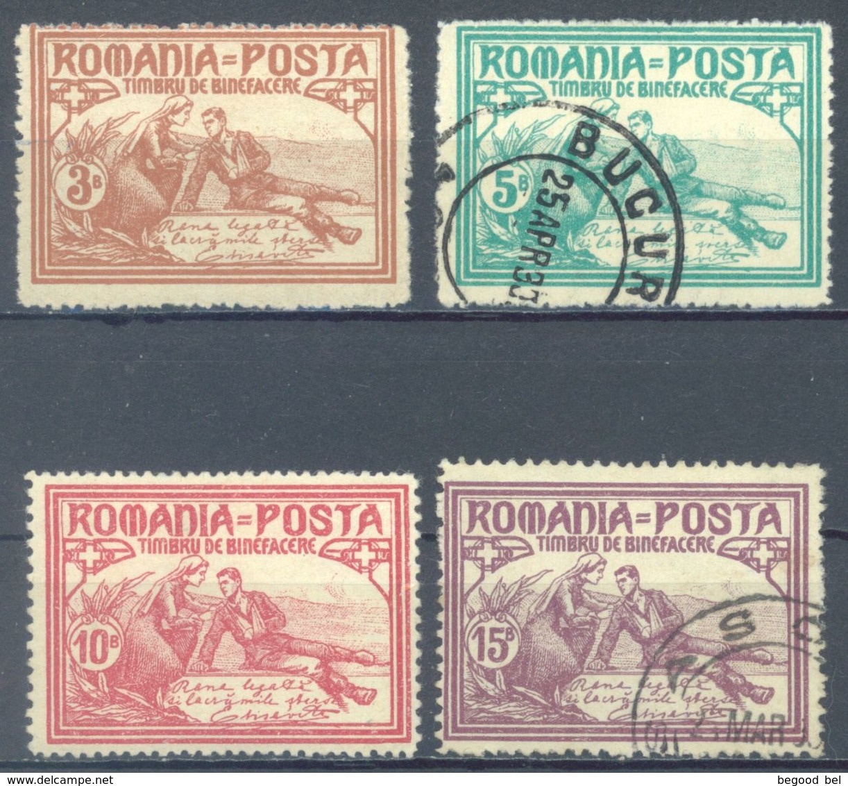 ROMANIA  - 1906 - MLH/* AND USED/OBLIT.- Yv 160-163 Mi 169-172 - Lot 16517 - AT THE PRICE OF USED/OBLIT - Gebraucht