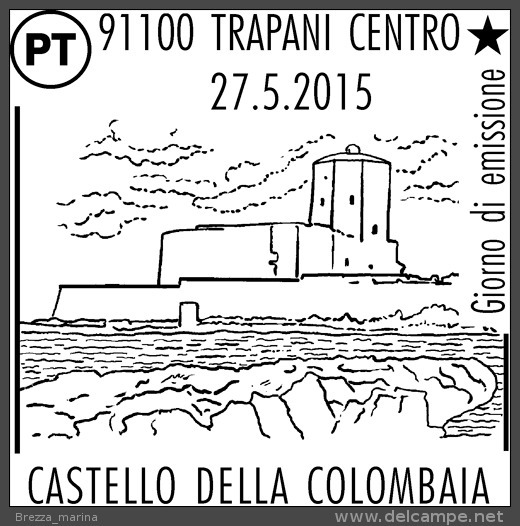 ITALIA - Usato - 2015 - Patrimonio Artistico - 0,80 - Castello Della Colombaia, Trapani - 2011-20: Usati