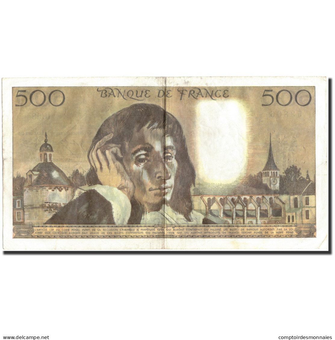 France, 500 Francs, 500 F 1968-1993 ''Pascal'', 1976, 1976-04-01, TTB - 500 F 1968-1993 ''Pascal''