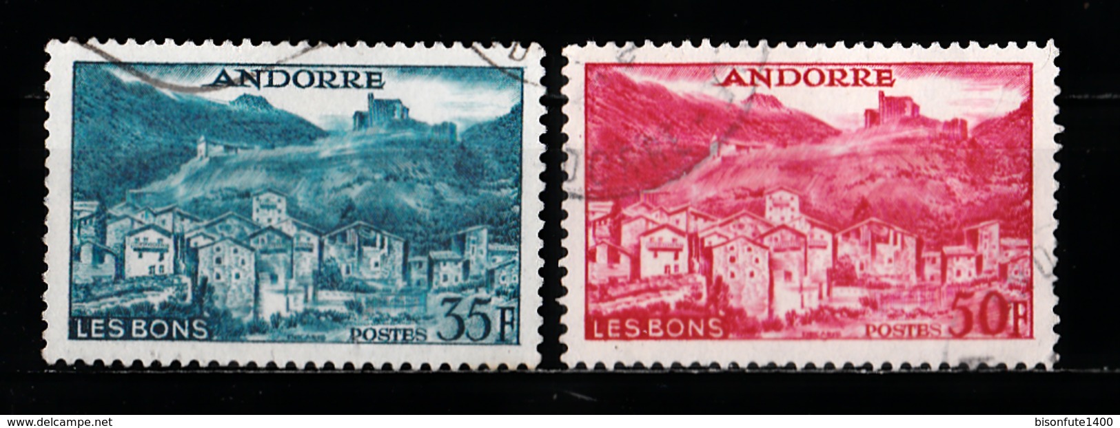 Andorre Français 1955 - 1958 : Timbres Yvert & Tellier N° 138 - 139 - 141 - 143 - 144 - 145 - 146 - 147 - 148 - 149 -... - Oblitérés