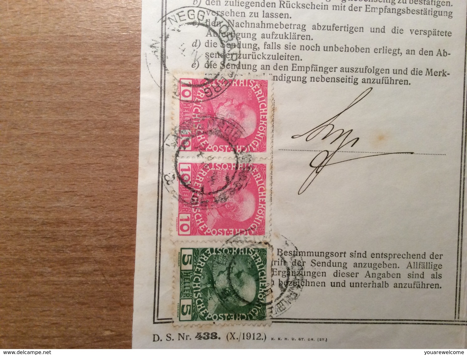 Österreich 1916 Postformular NACHFRAGESCHREIBEN (UPU Feldpost TRENTINO LANGENEGG VORARLBERG BRIEF CALLIANO FELDPOST - Briefe U. Dokumente