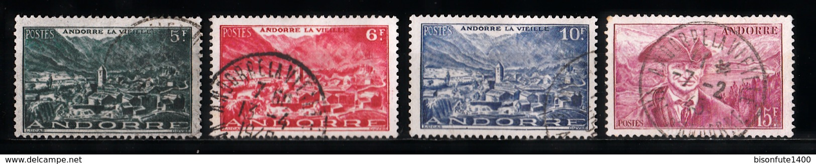 Andorre Français 1944 - 1946 : Timbres Yvert & Tellier N° 100 - 101 - 102 - 103 - 106 - 107 - 108 - 108A - 110 - 111 -.. - Oblitérés