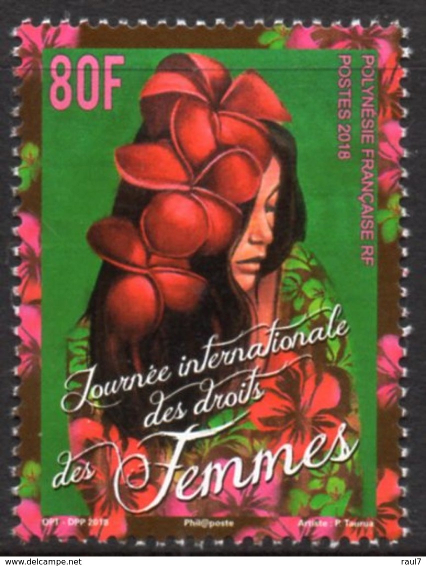 Polynésie Française 2018 - Journée Int De La Femme, Fleurs, Orchidées - 1 Val Neufs // Mnh - Unused Stamps