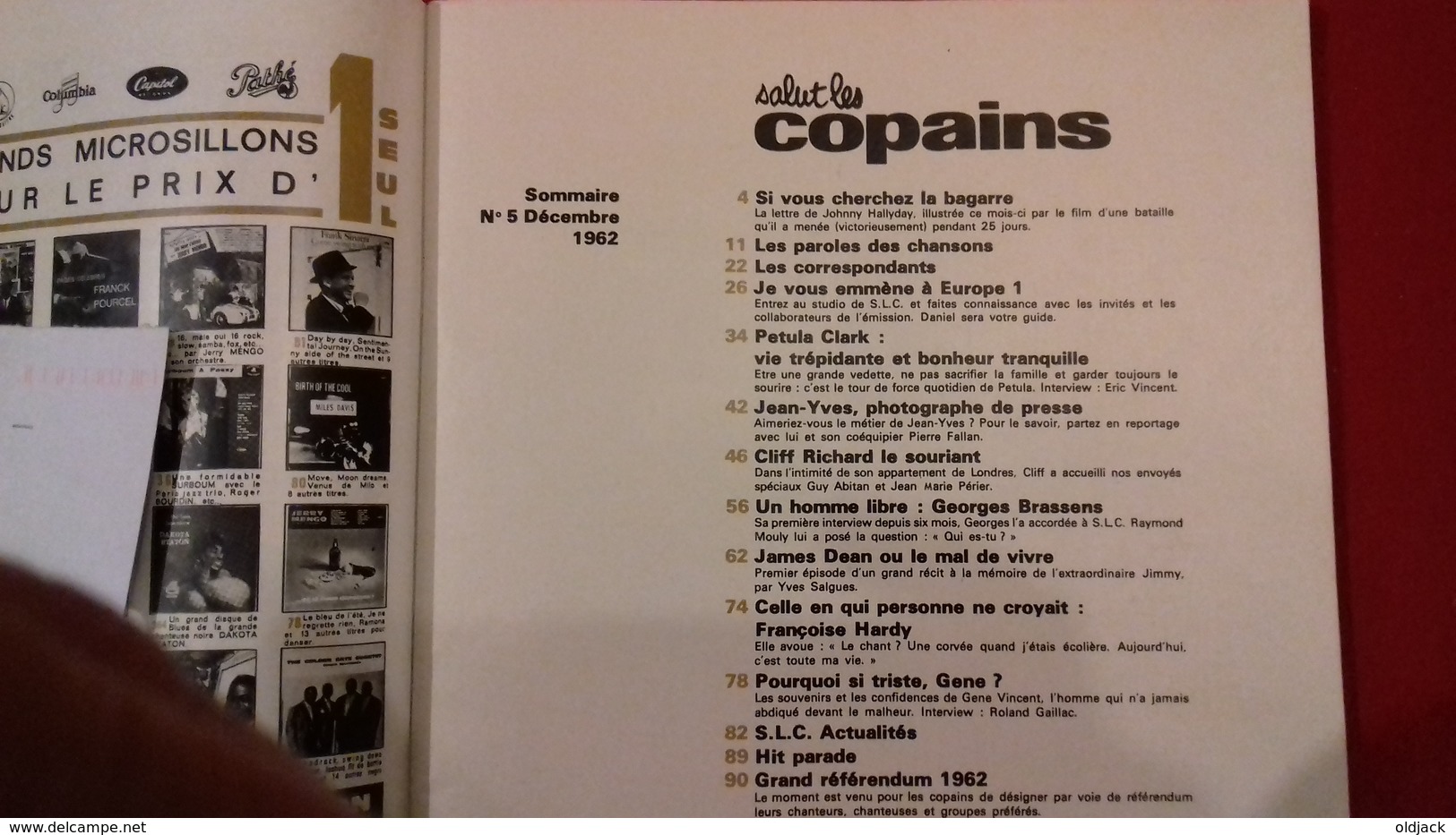 SALUT LES COPAINS N°5,JAMES DEAN.JOHNNY...ETC..1962 (FinR4) - Musik