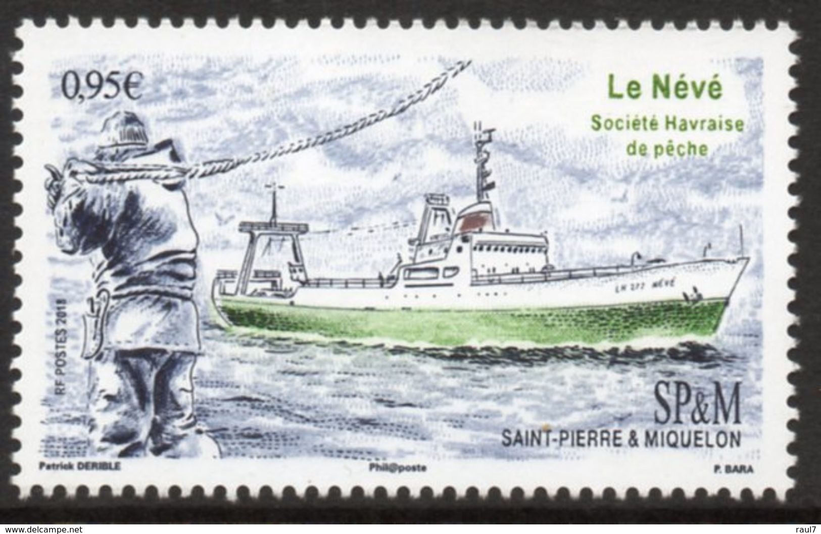 St Pierre Et Miquelon 2018 - Bateau De Pêche, Le Névé - 1val Neufs // Mnh - Unused Stamps