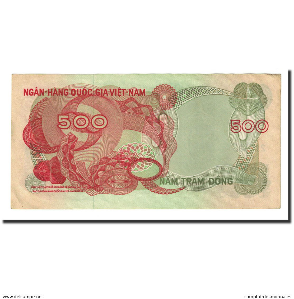 Billet, South Viet Nam, 500 D<ox>ng, Undated (1970), KM:28a, NEUF - Vietnam