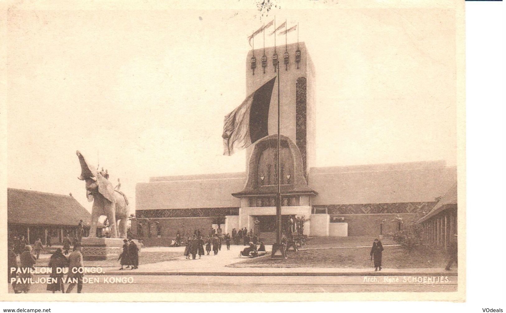 Bruxelles - CP - Brussel - Exposition 1935 - Pavillon Du Congo - Wereldtentoonstellingen