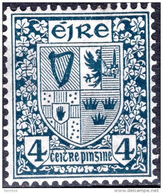 IRELAND 1922 Arms Of Ireland - 4d. - Blue MH - Nuovi