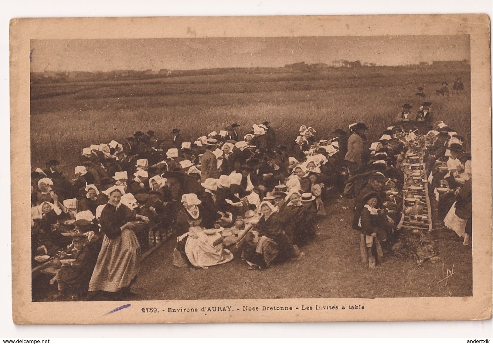 (AHE1) Francia, Antigua AURAY 1939, Comida, Stampless - Autres & Non Classés