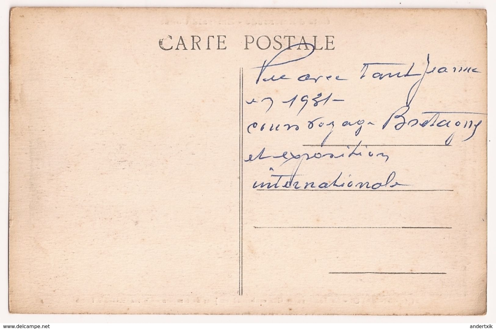 (AHE1) Francia, Antigua, St. MALO, Stampless, Circa 1931 - Other & Unclassified