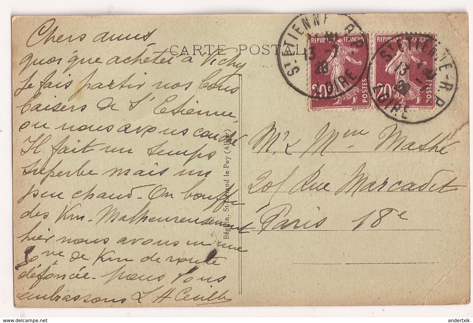 (AHE1) Francia, Antigua, VICHY 1928 - Other & Unclassified