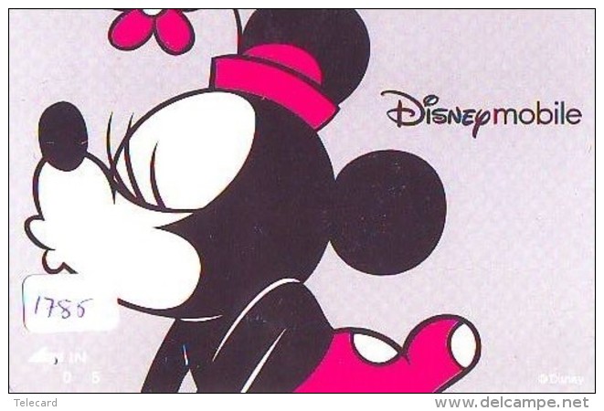 Carte Prépayée Japon DISNEY Mobile (1785) MICKEY MOUSE Bise Bisou Baiser Kiss - Japan Prepaid Card Quo Karte - Disney