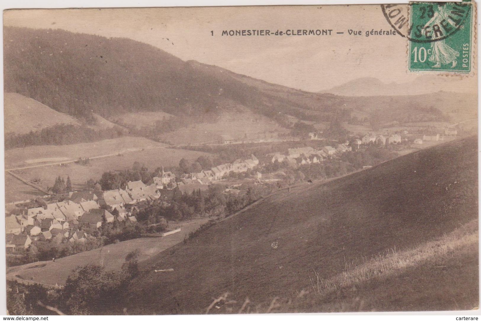 Isère,le Village De Monestier De Clermont En 1923,porte Du Triève,col Du Fau,prés De Grenoble,vif,rare - Vif