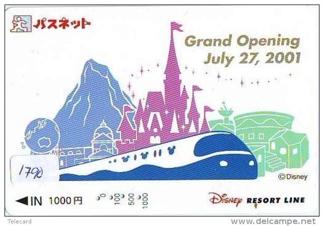 Carte Prépayée Japon * DISNEY RESORT LINE (1790) TRAIN * JAPAN PREPAID CARD - Disney